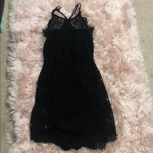 Black free people lace dress